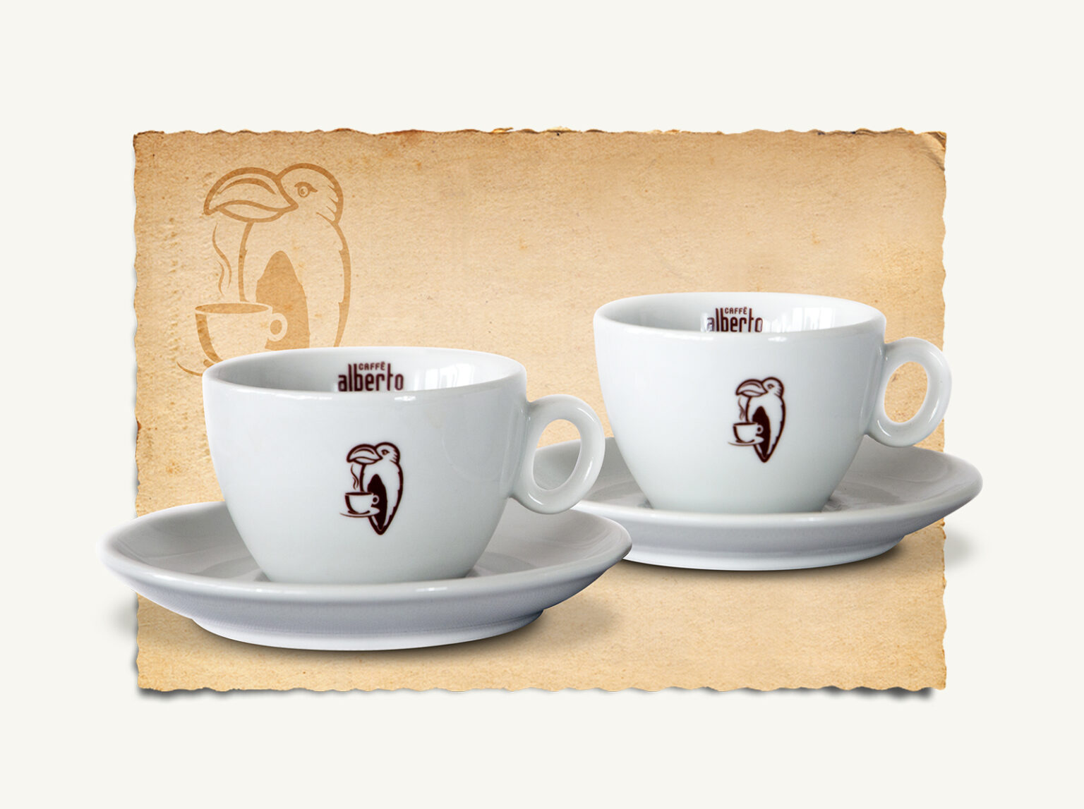 Set 2 Tazze Da Espresso In Ceramica - 60 Ml, Con Manico In Legno, Lavabili In Lavastoviglie (nero + Bianco)